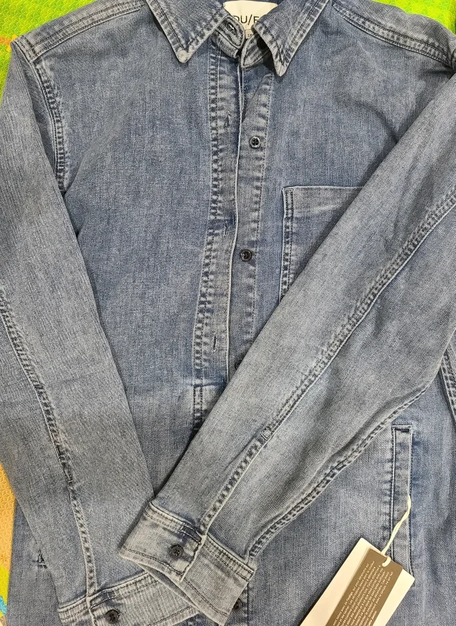 NWT Duer Performance Denim Light Shirt Dress