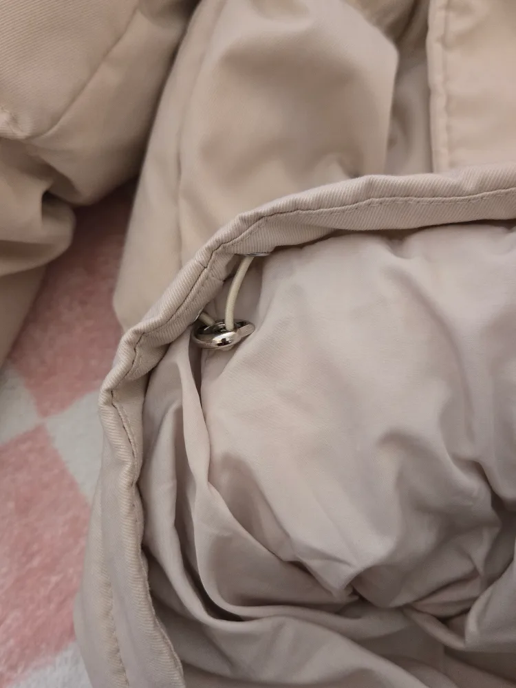 SHEIN Beige Hooded Puffer Jacket image indicator(4)