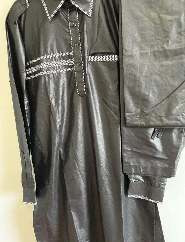 Black Men's African Suit Size 42 image indicator(6)
