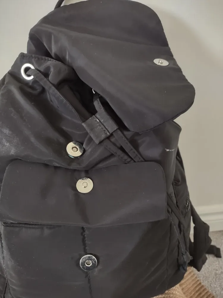 Top Shop Black Nylon Backpack image indicator(4)