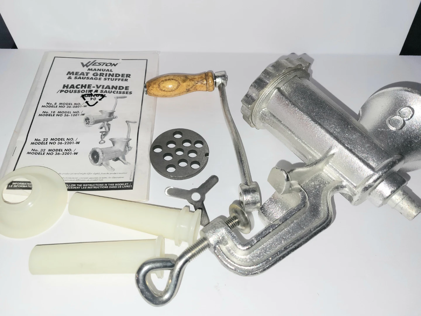 Weston Manual Meat Grinder & Sausage Stuffer No. 8 - photo 3