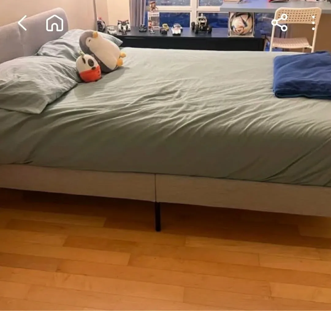 Upholstered Bed Frame - Queen Size