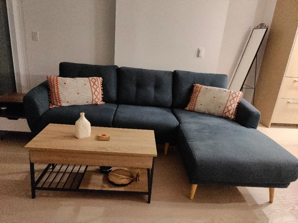 Sectional Sofa with Chaise Lounge - Blue