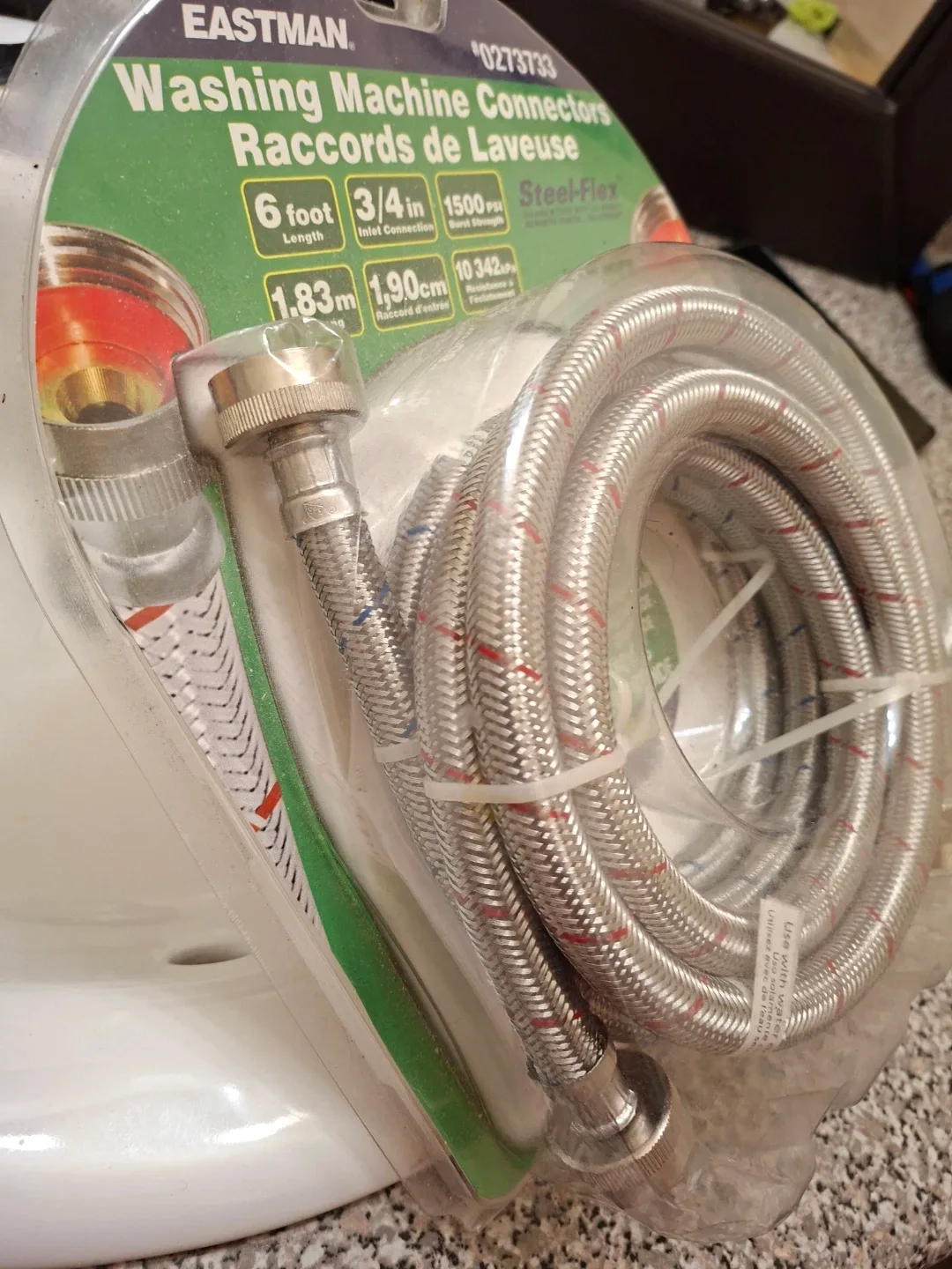 Eastman Washing Machine Connectors - 6ft image indicator(2)