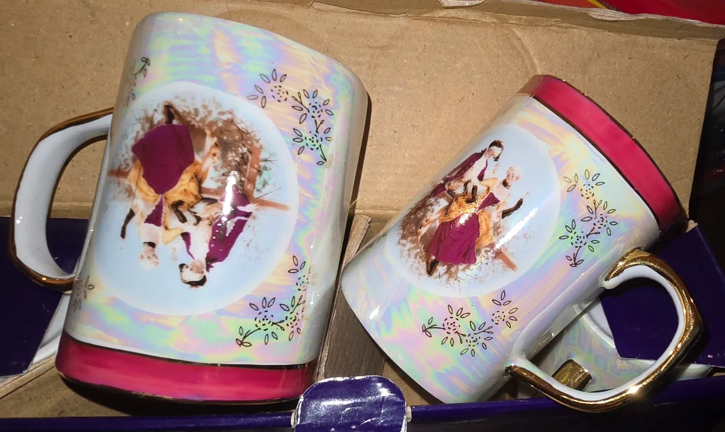 Japan Design Porcelain Mugs -3 pack- Set of 4