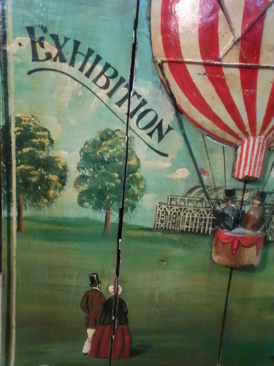 Advertising Painted Wooden - Antique Balloon Sign - photo 5