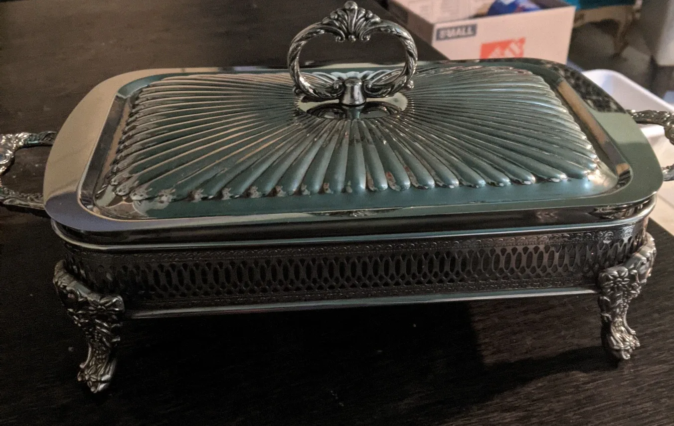 Vintage Silver Plated Chafing Dish