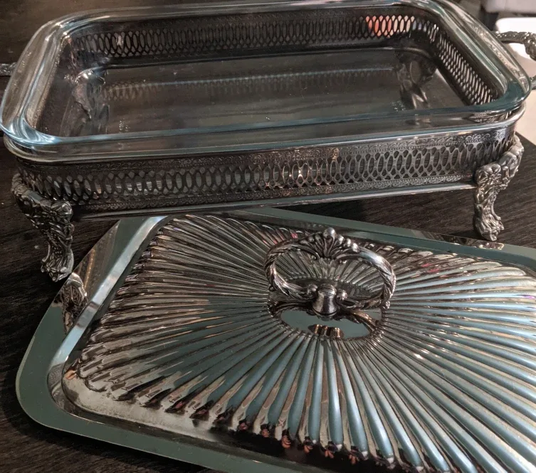 Vintage Silver Plated Chafing Dish image indicator(2)