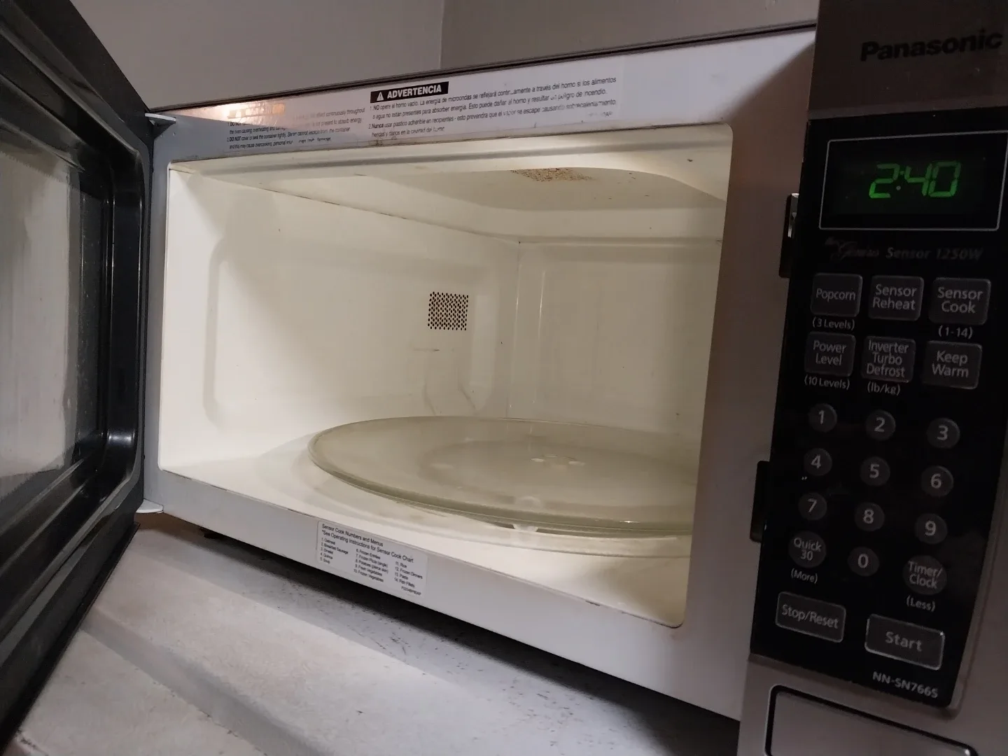 Panasonic Genius Sensor 1250W Microwave image indicator(5)