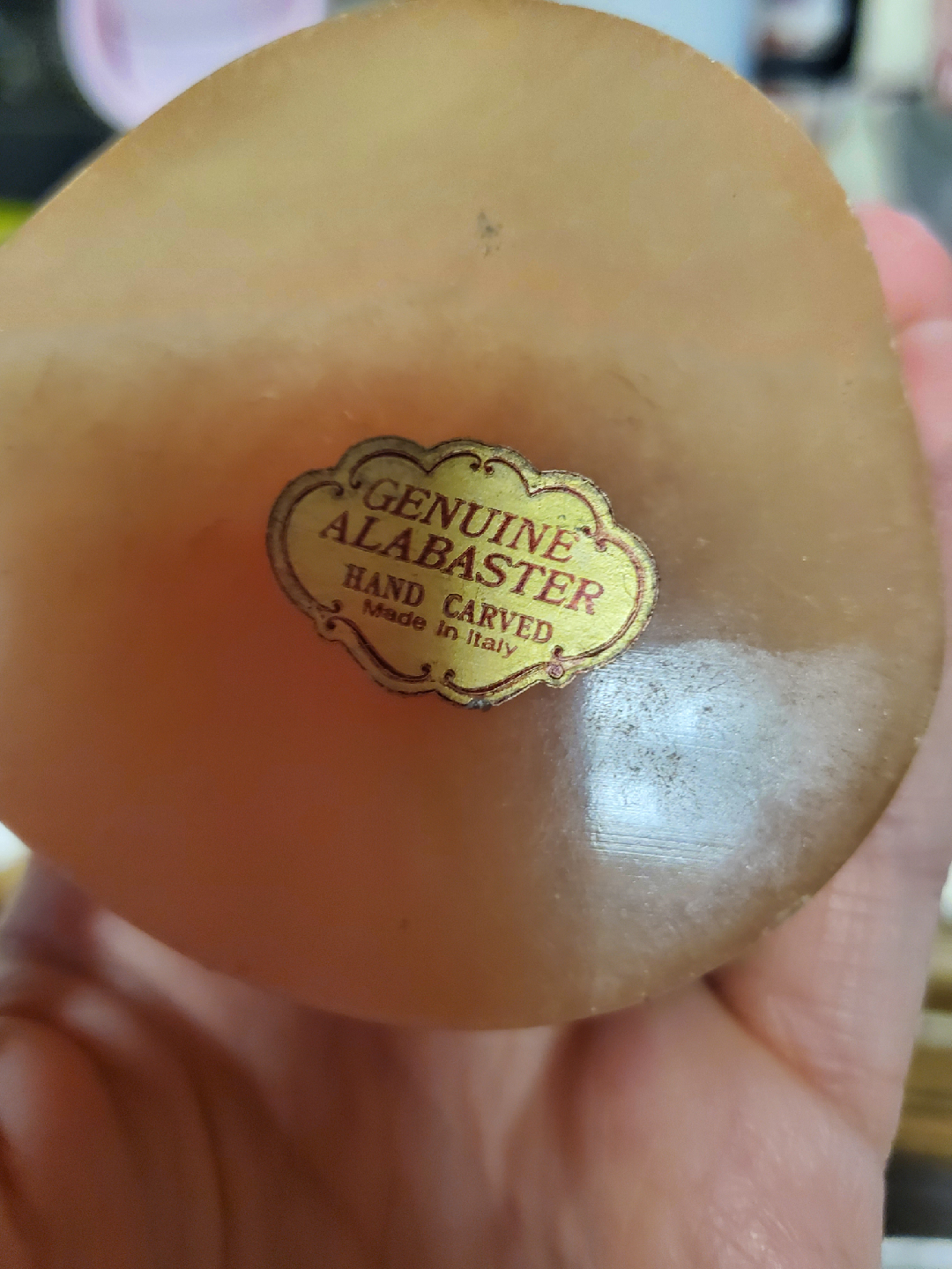 Genuine Alabaster Hand Carved Trinket Box - photo 3