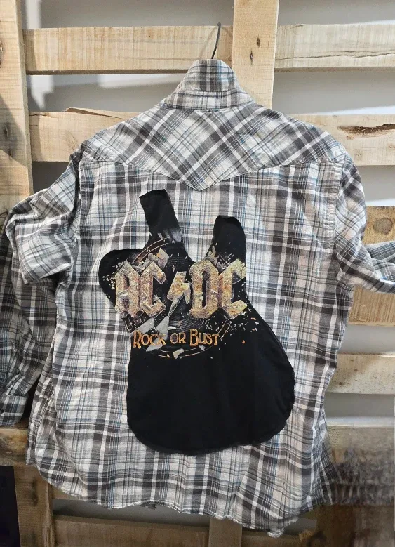 Denver Hayes AC/DC Plaid Shirt - Size L