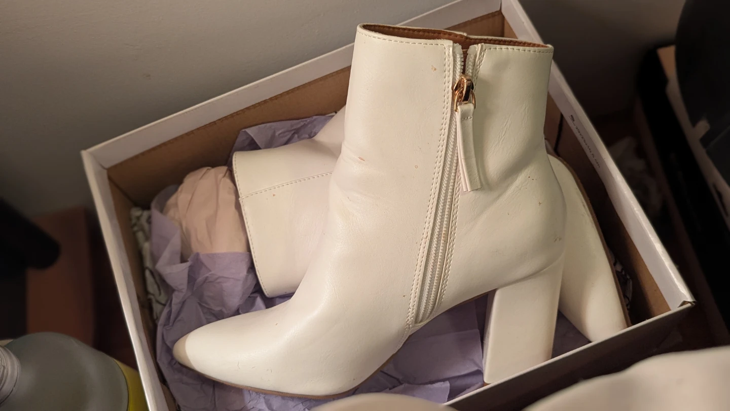 White Ankle Boots - photo 2
