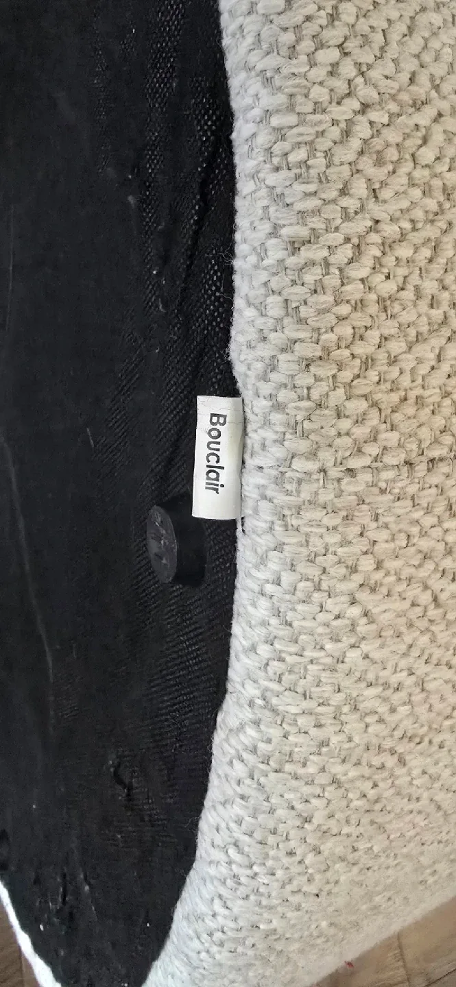 Bouclair Round Pouf Ottoman - Cream image indicator(3)