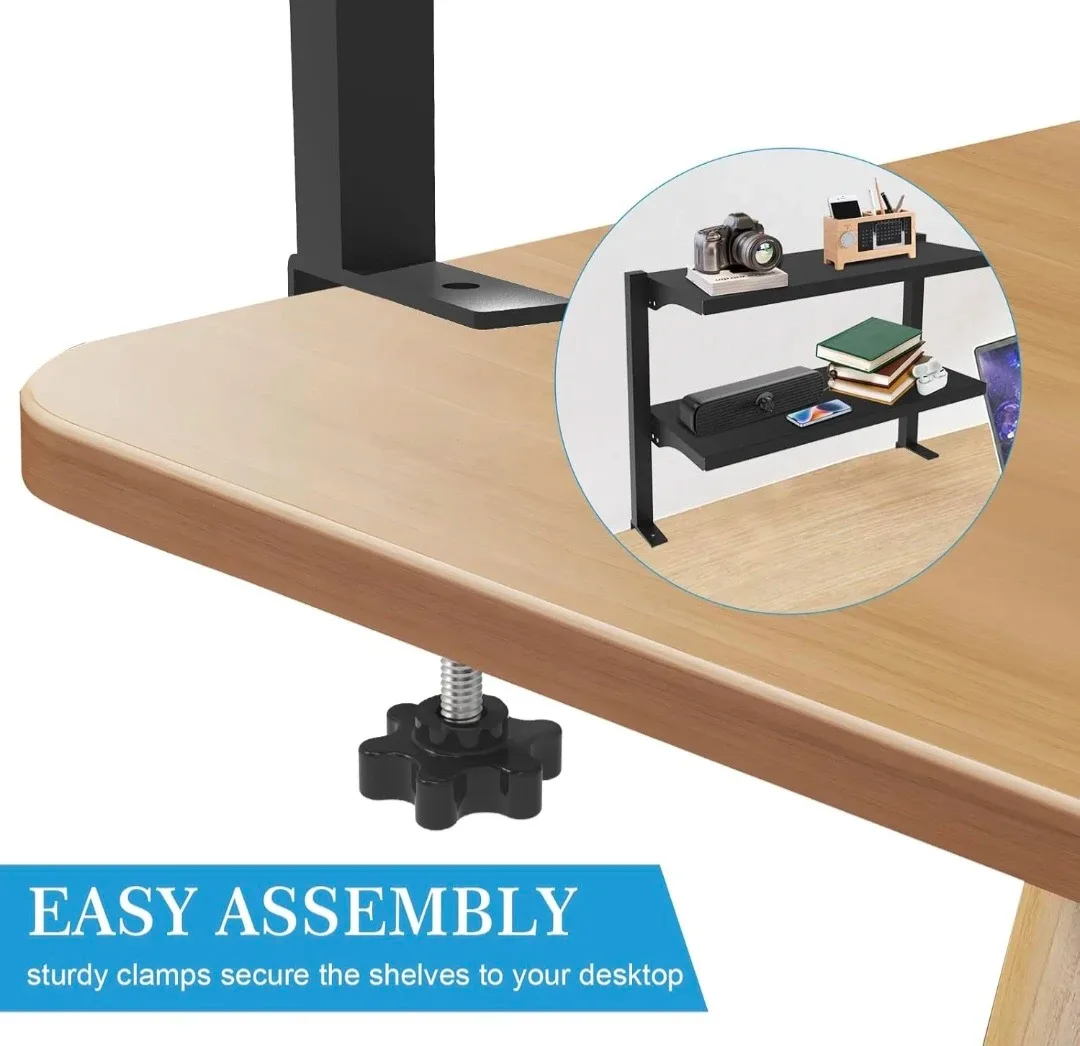 16" Clamp-On Adjustable Desk Shelf - 2-Tier image indicator(7)