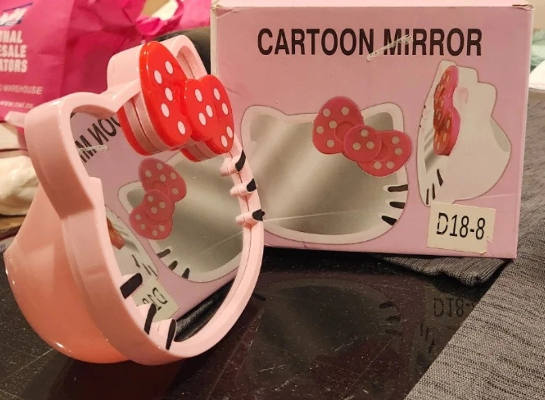 Hello Kitty Cartoon Mirror - Pink - photo 3