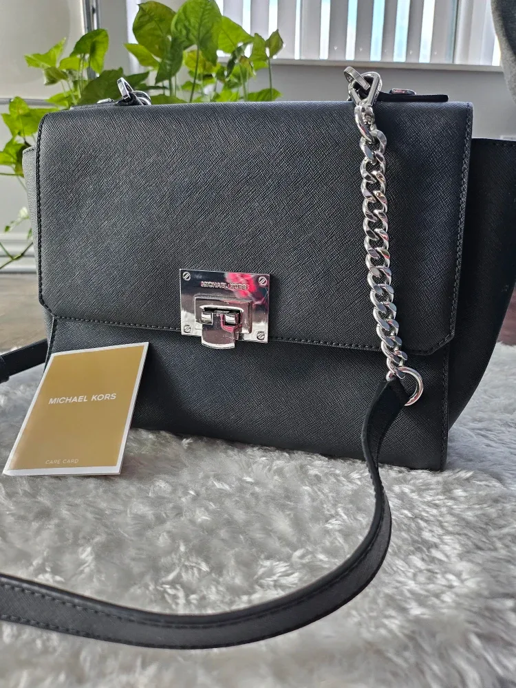 Michael Kors Black Leather Handbag image indicator(2)