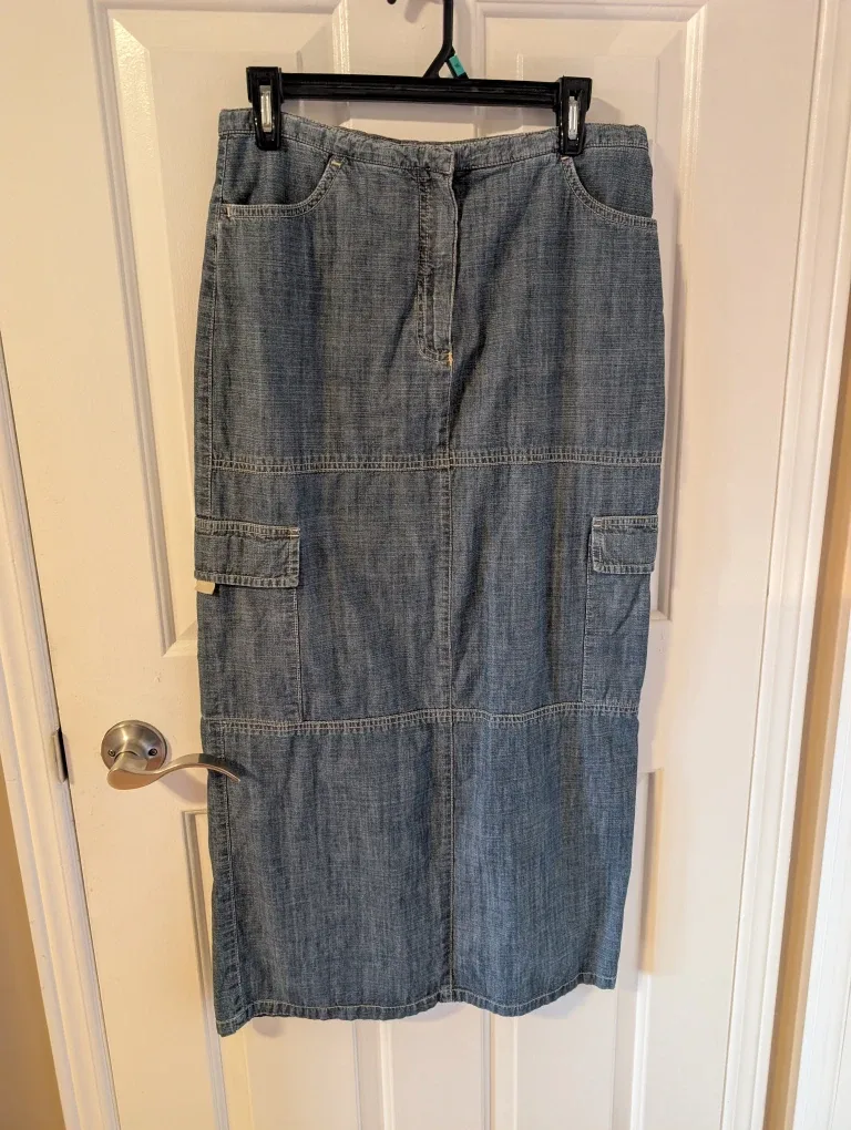 Olsen Europe Denim Cargo Skirt - Size 8