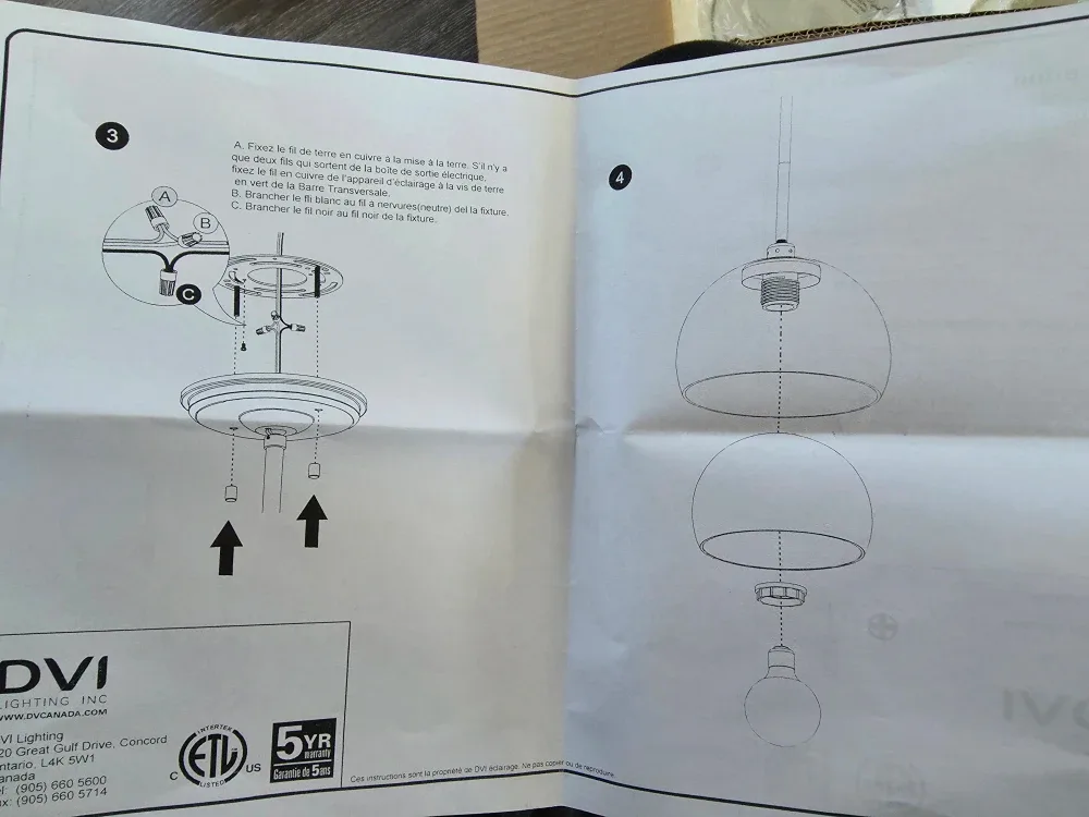 DVI Lighting Pendant Light - New in Box image indicator(3)