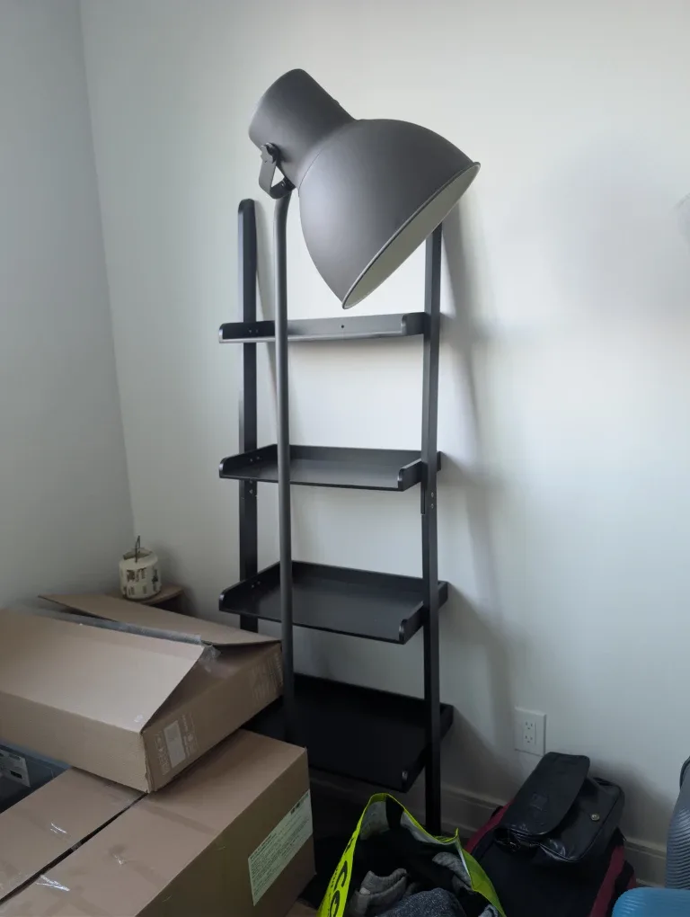 Ikea Lamp and Shelf Combo - Black