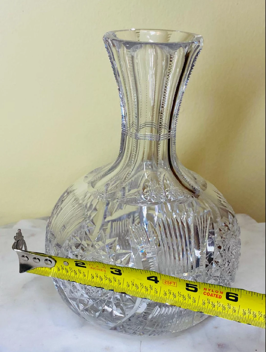 Crystal Glass Decanter, 8" Tall - photo 4
