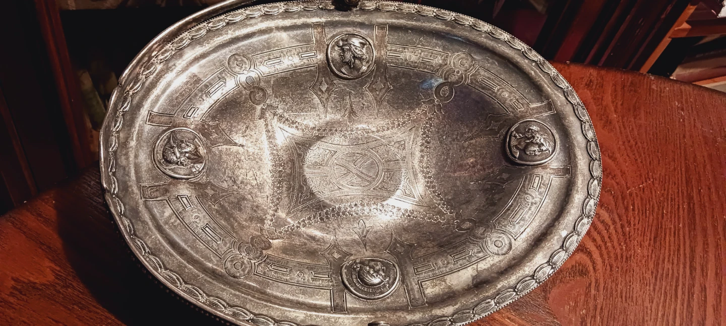 1890s Antique Figural Silver-Plated Fruit Bowl with Handle - photo 2