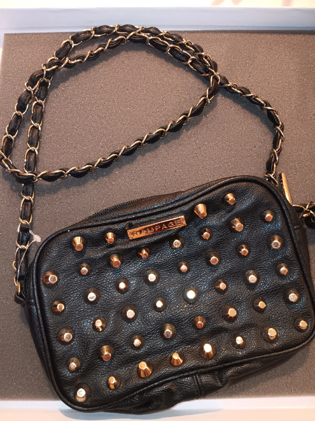 Rampage Black Studded Crossbody Bag