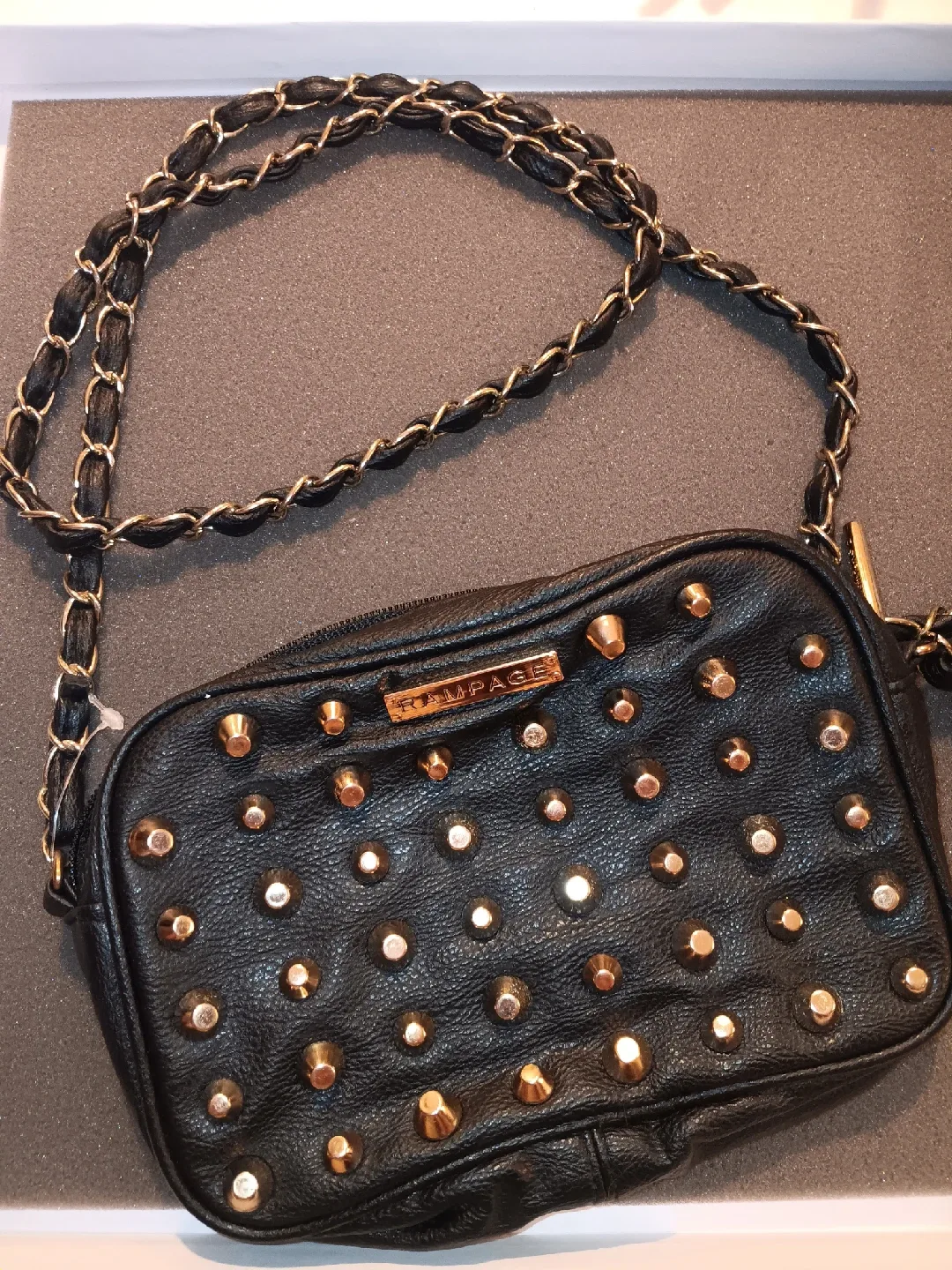 Rampage Black Studded Crossbody Bag