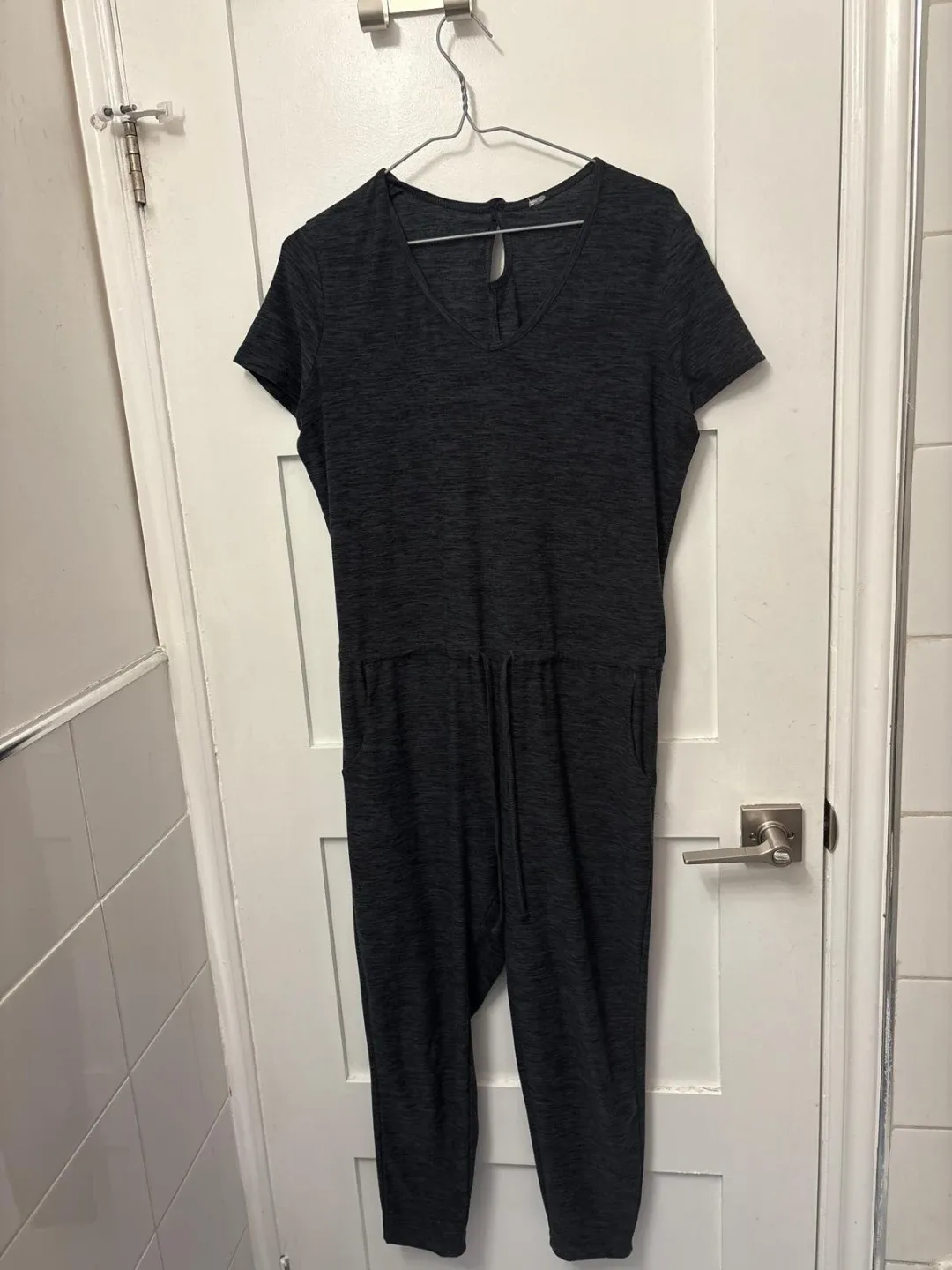 Athleta Gray Jumpsuit, Size M thumbnail