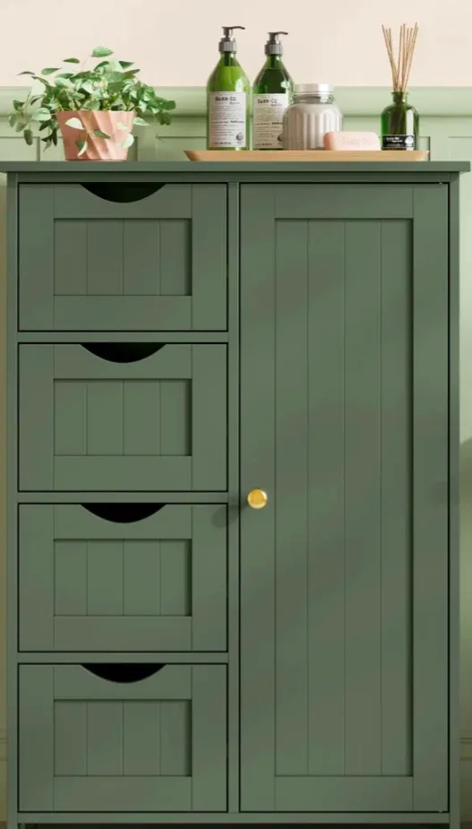 Green Cabinet with Drawers image indicator(5)