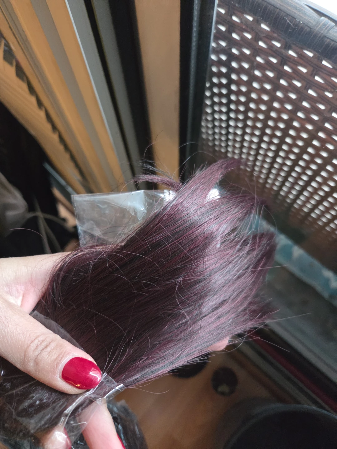 Hair Extension Ponytail - Red/Dark - photo 3