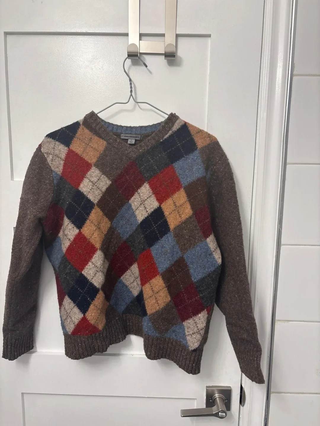 Johnston & Murphy Argyle Sweater - Size L thumbnail