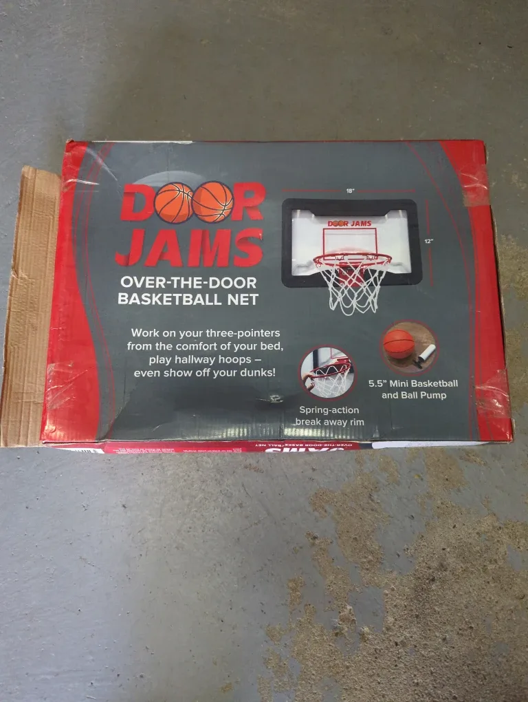 Door Jams Over-the-Door Basketball Net - New in Box!
