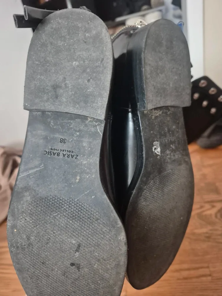 Zara Basic Collection Black Boots Size 38 image indicator(4)