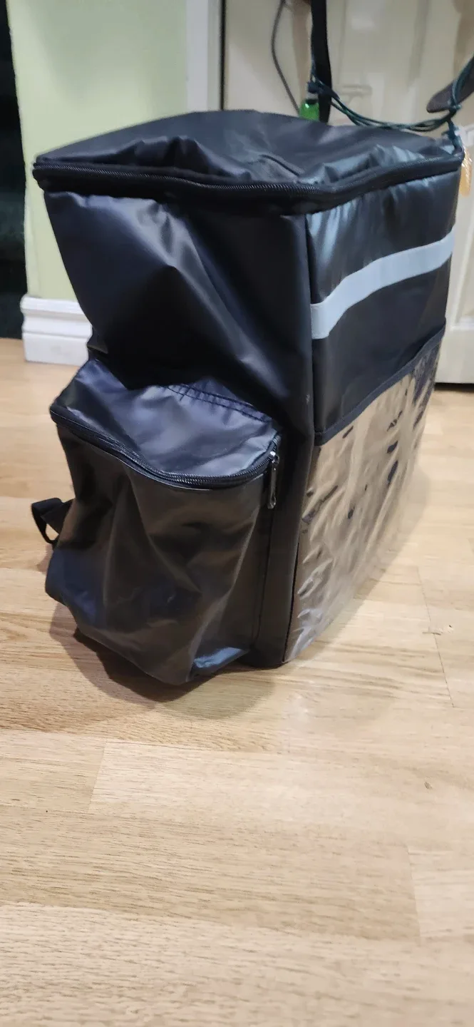 Delivery Backpack - Black.14"W-9.5"W-16"H. Price firm final image indicator(3)