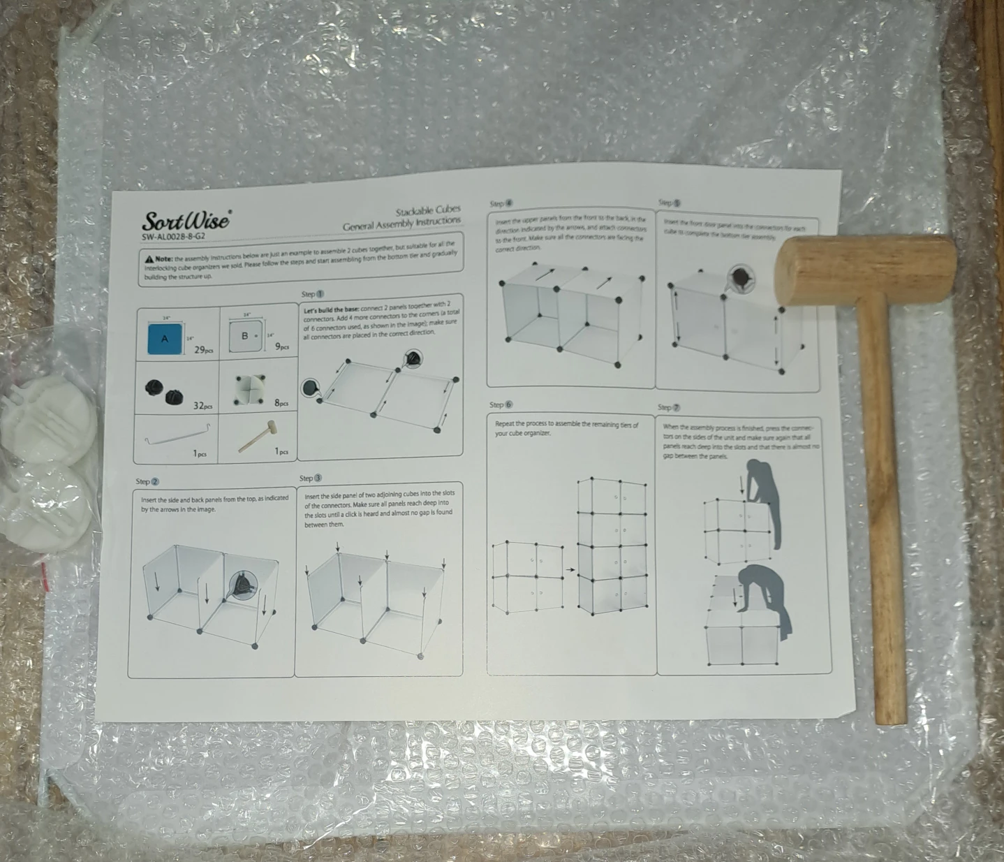 SortWise Stackable Cubes Organizer