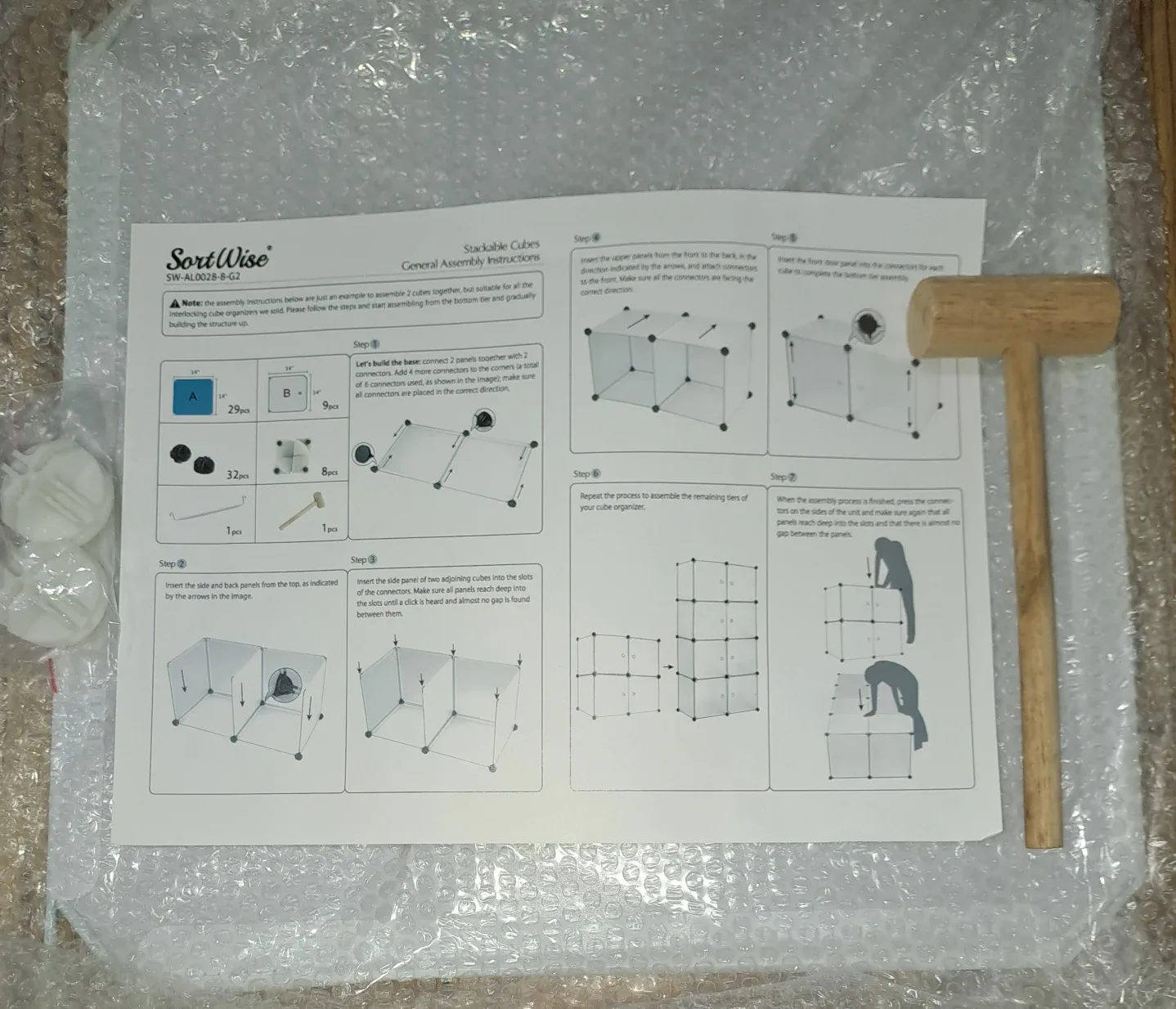 SortWise Stackable Cubes Organizer