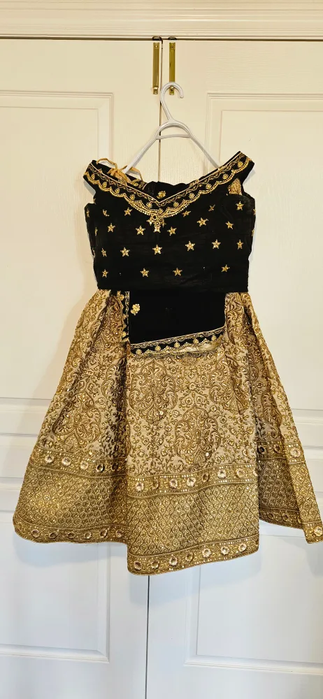 Indian Dress - Gold & Black