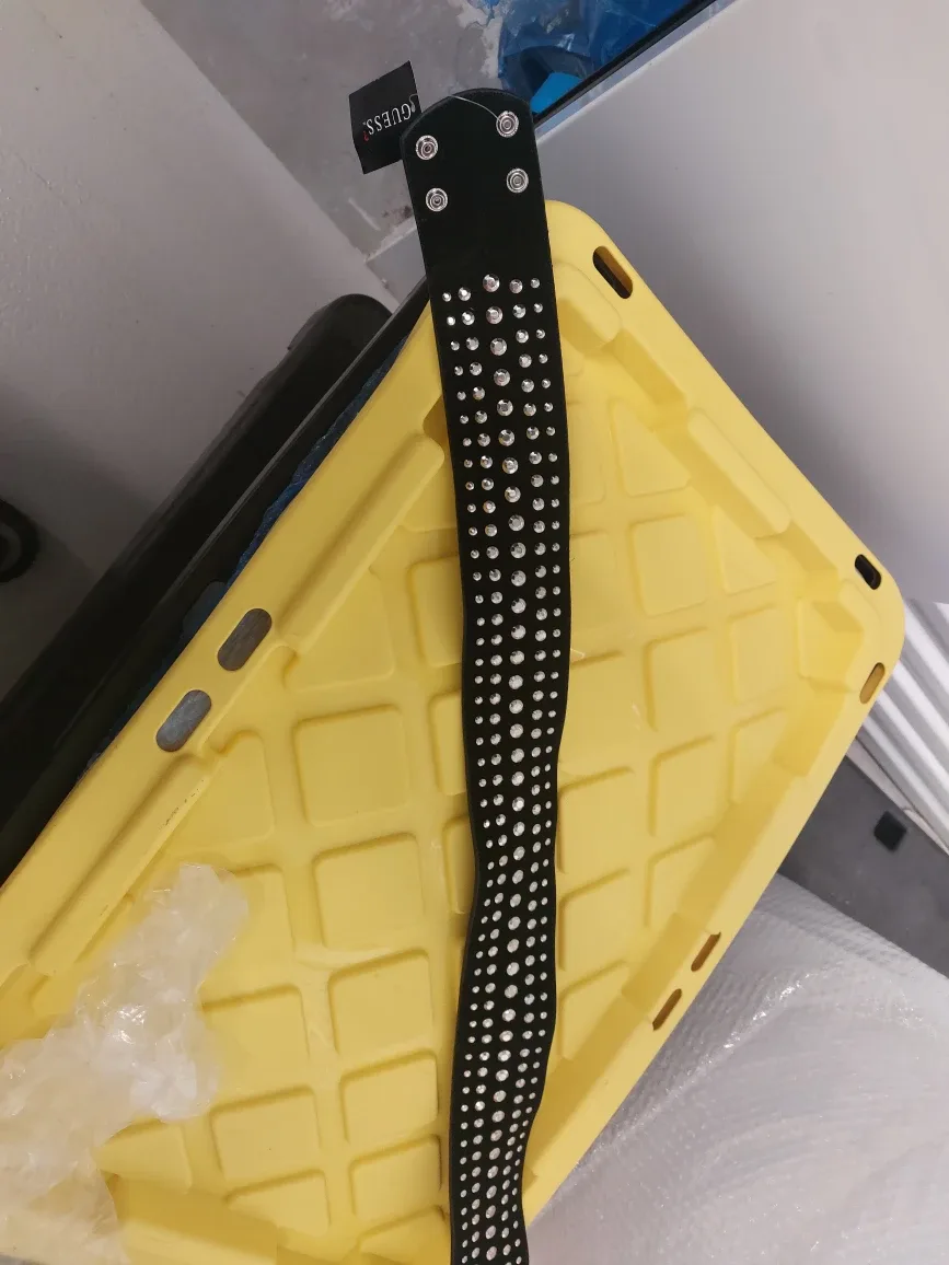 Guess Black Studded Belt - Medium/Large image indicator(3)