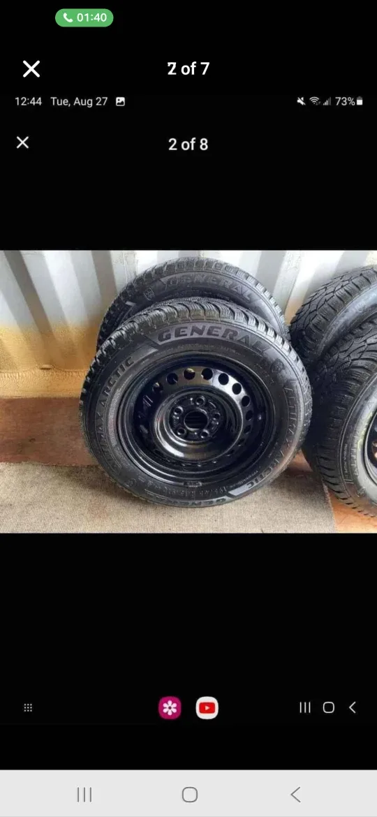 Set of 4 GENERAL Winter Tires on Rims (195/65R15 5×114.3) image indicator(2)