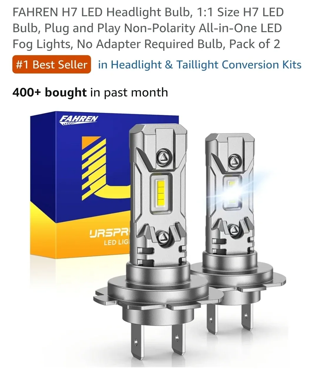 Fahren H7 LED Headlight Bulbs