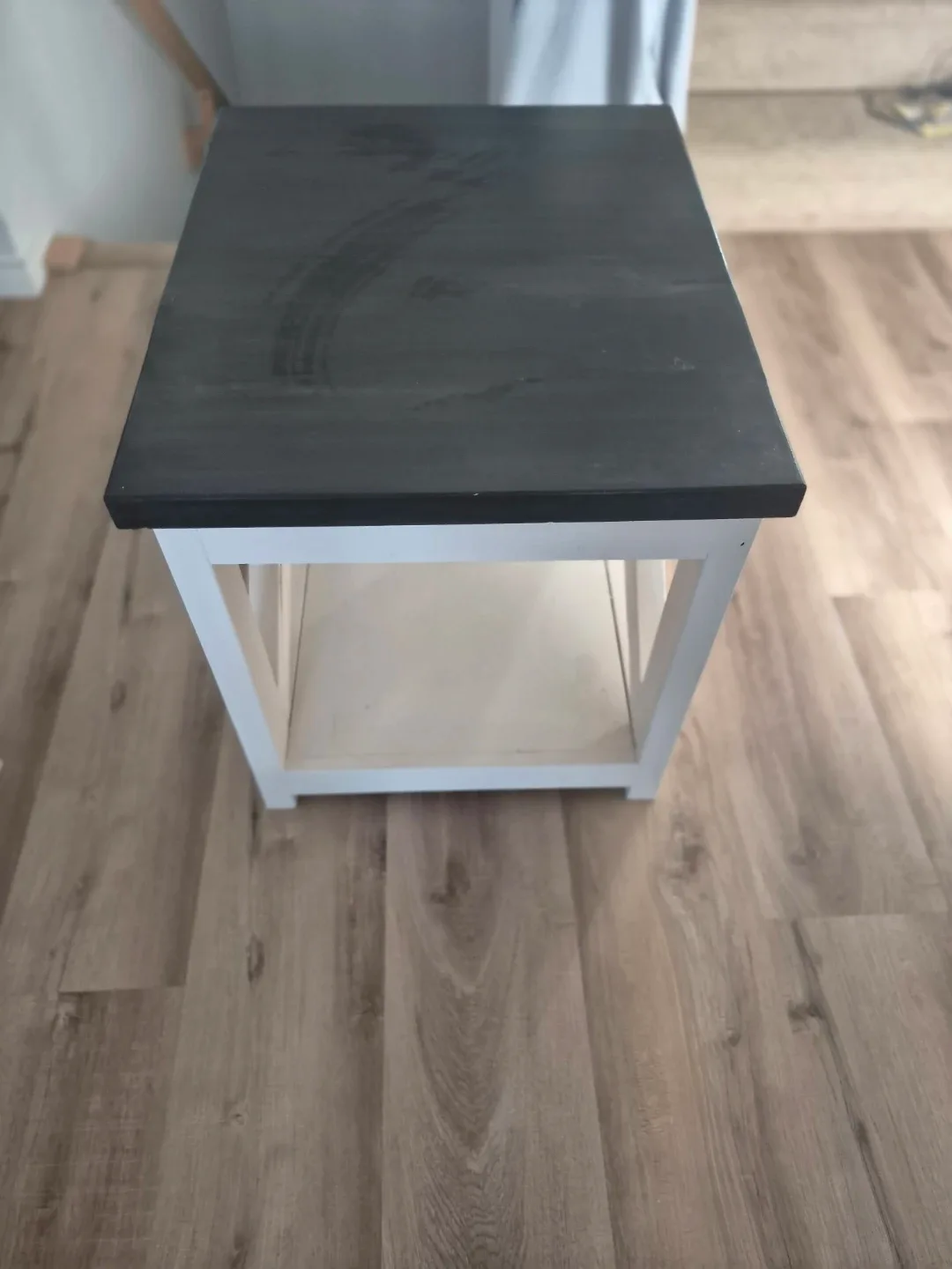 Custom Black & White Farmhouse Style End Table image indicator(4)