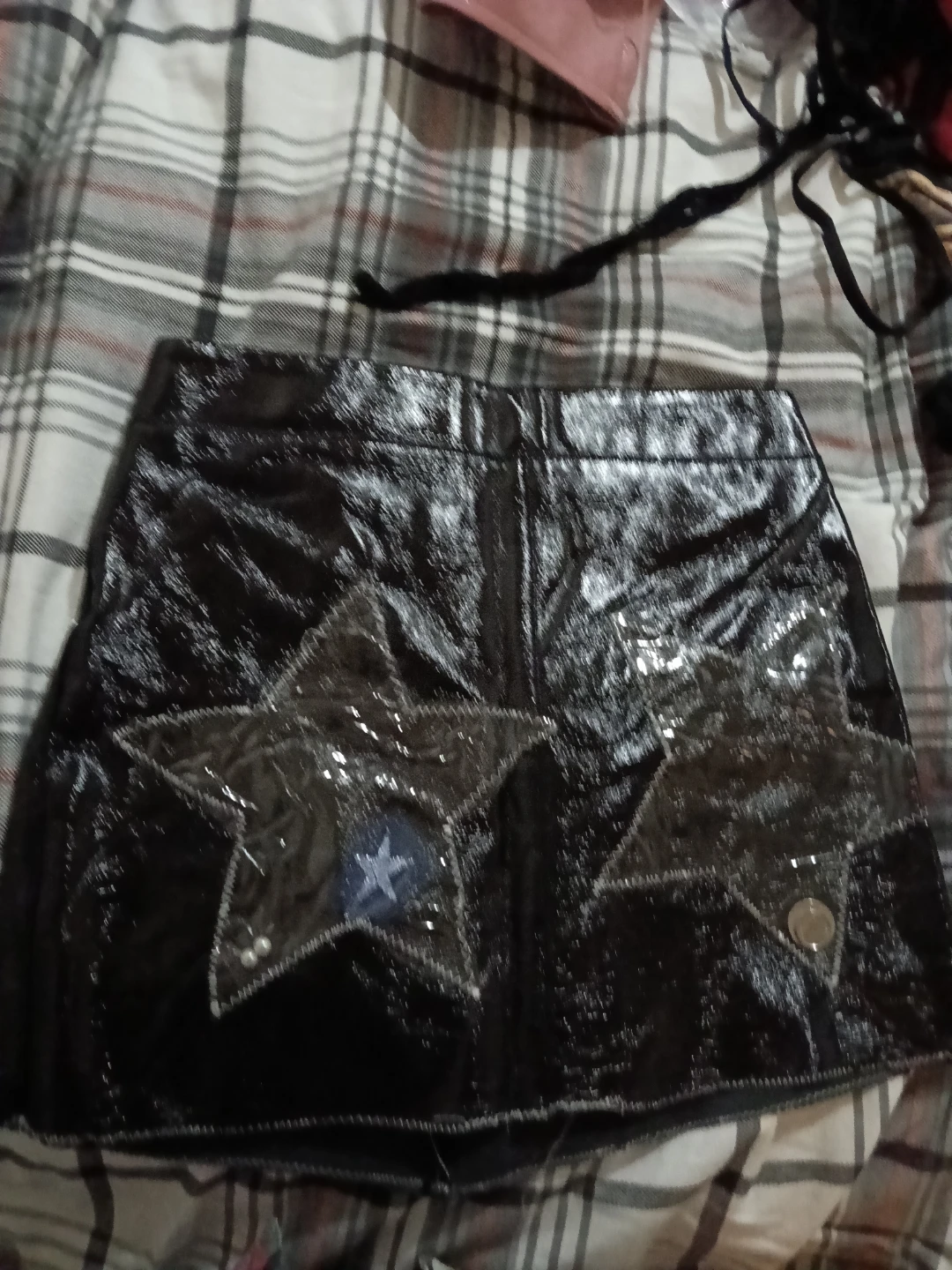 Black Mini Skirt with Star Design - photo 2