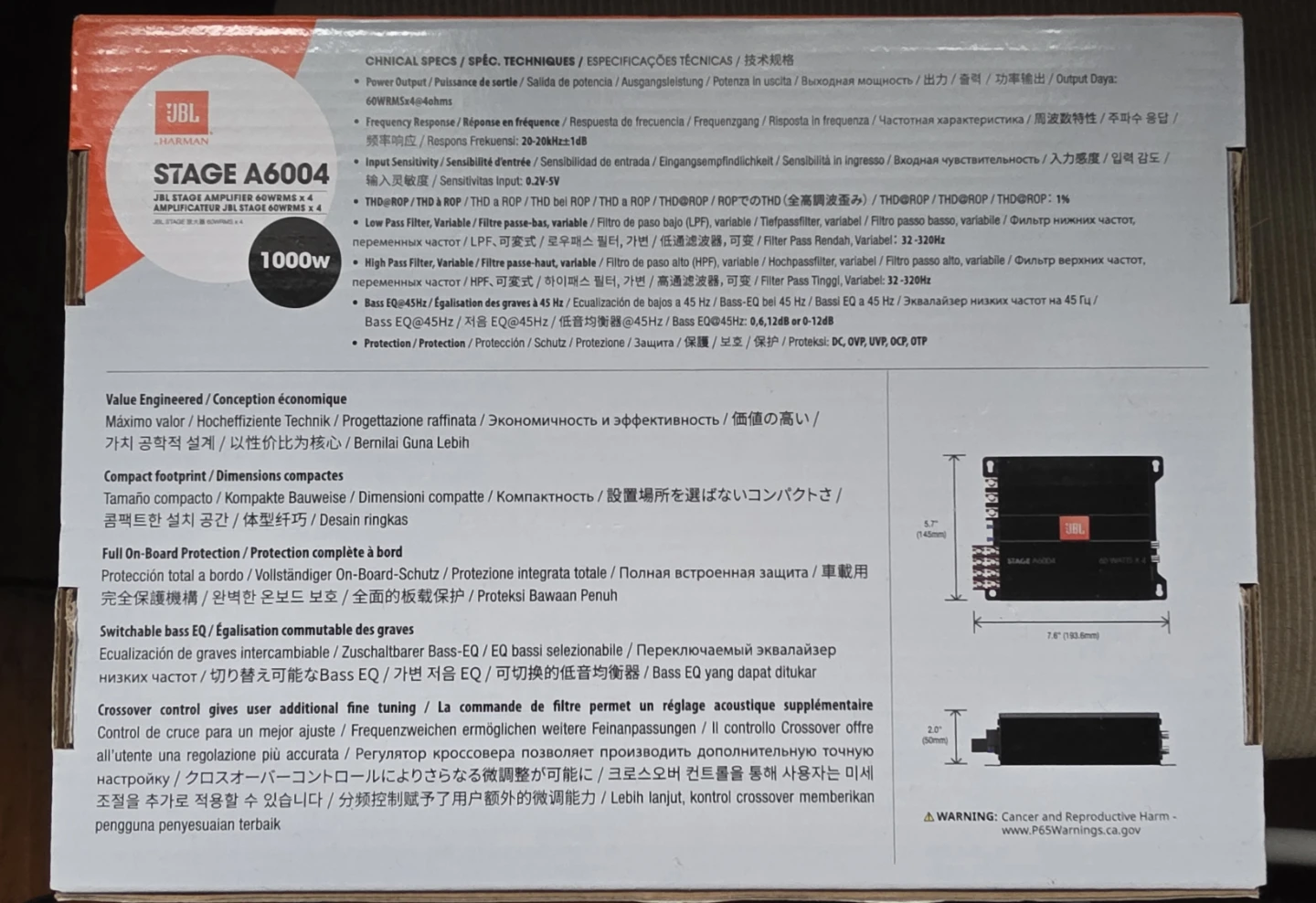 JBL Stage A6004 4-Channel Amplifier - photo 2