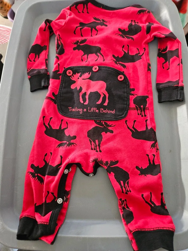 Hatley Red Moose Baby Onesie image indicator(2)