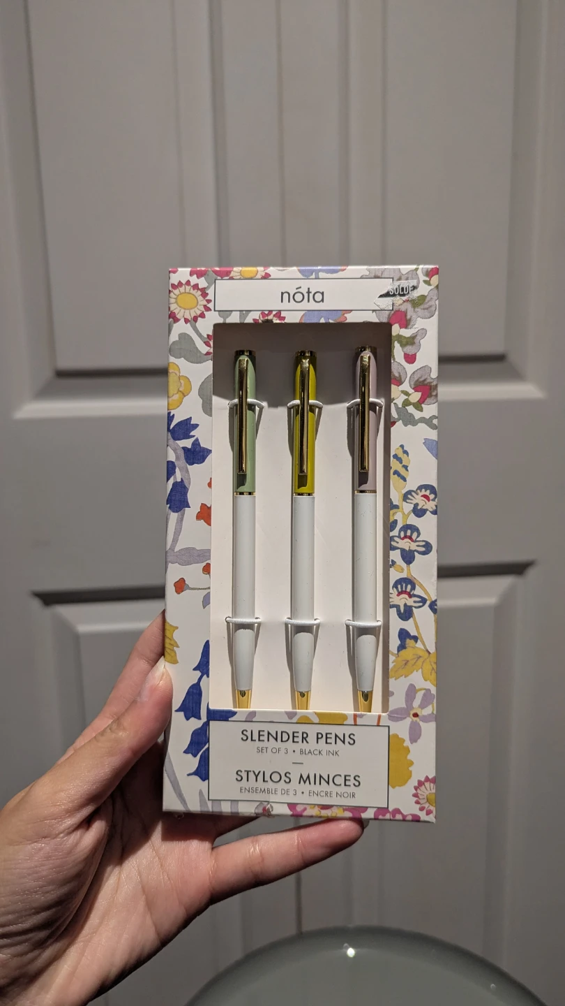 New Nóta Slender Pens - Set of 3 Black Ink