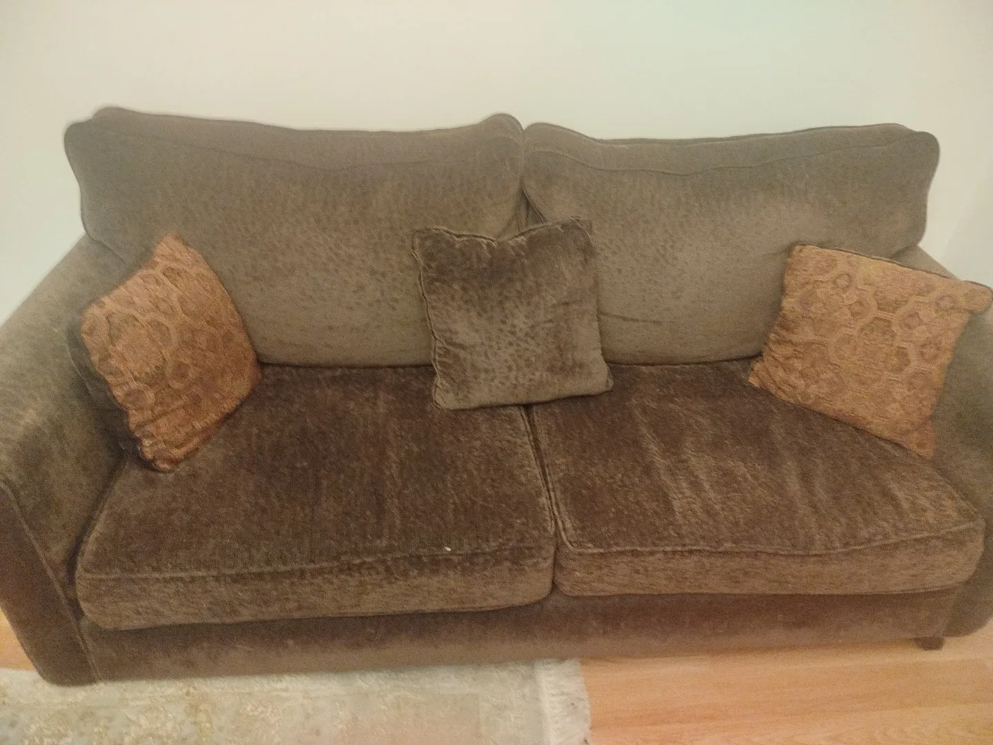 Brown Two-Seat Sofa