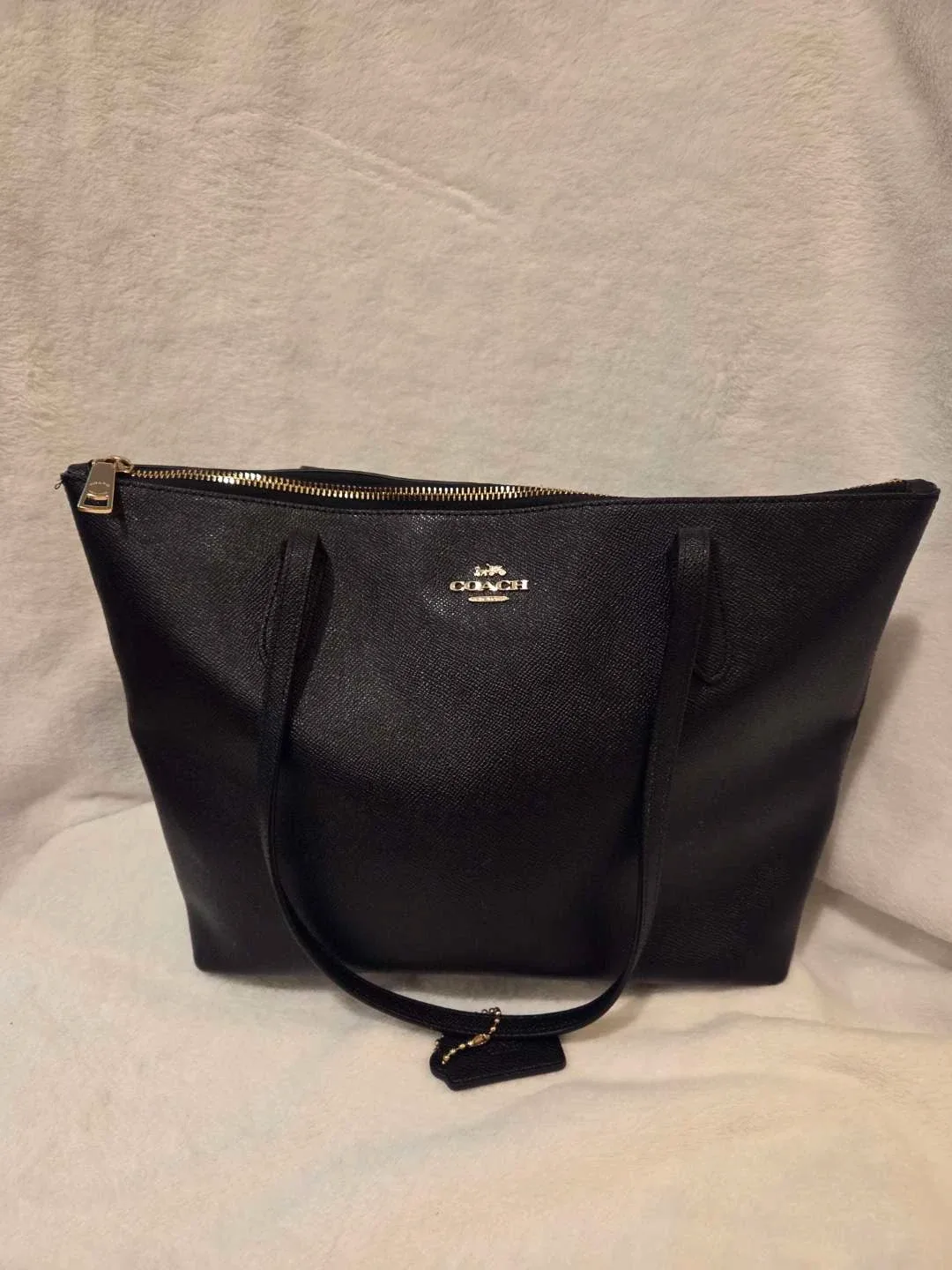 Vintage Coach Black Leather Tote Bag image indicator(2)