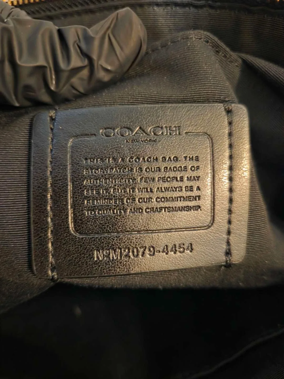 Vintage Coach Black Leather Tote Bag image indicator(5)