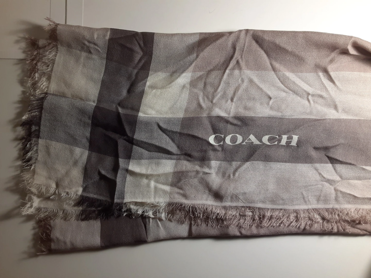 (-) Coach - Square Plaid Scarf | S: 44"x44"(-) - photo 3