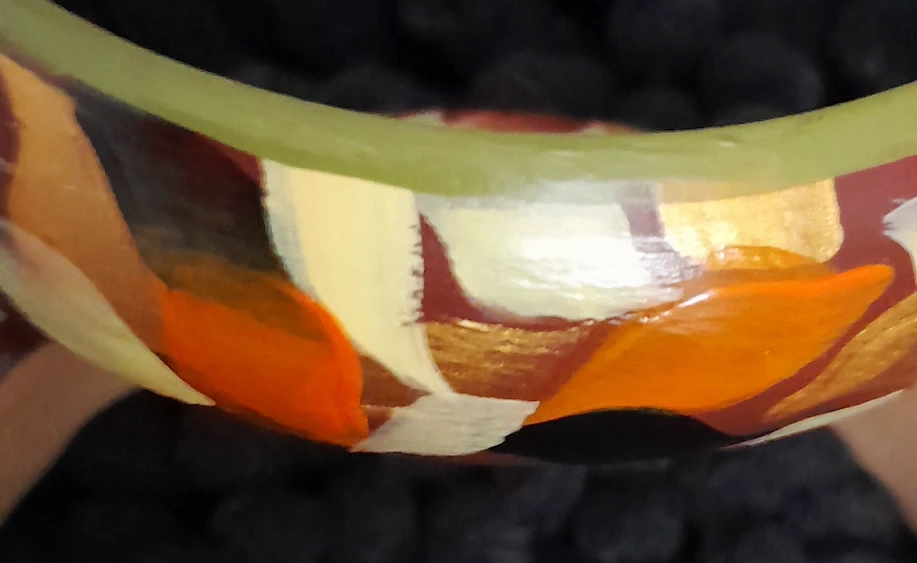 Hand-Painted Wooden Bangles - photo 3